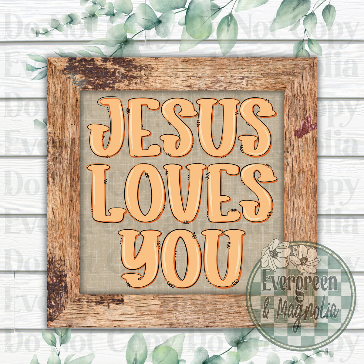 Jesus loves you (orange)