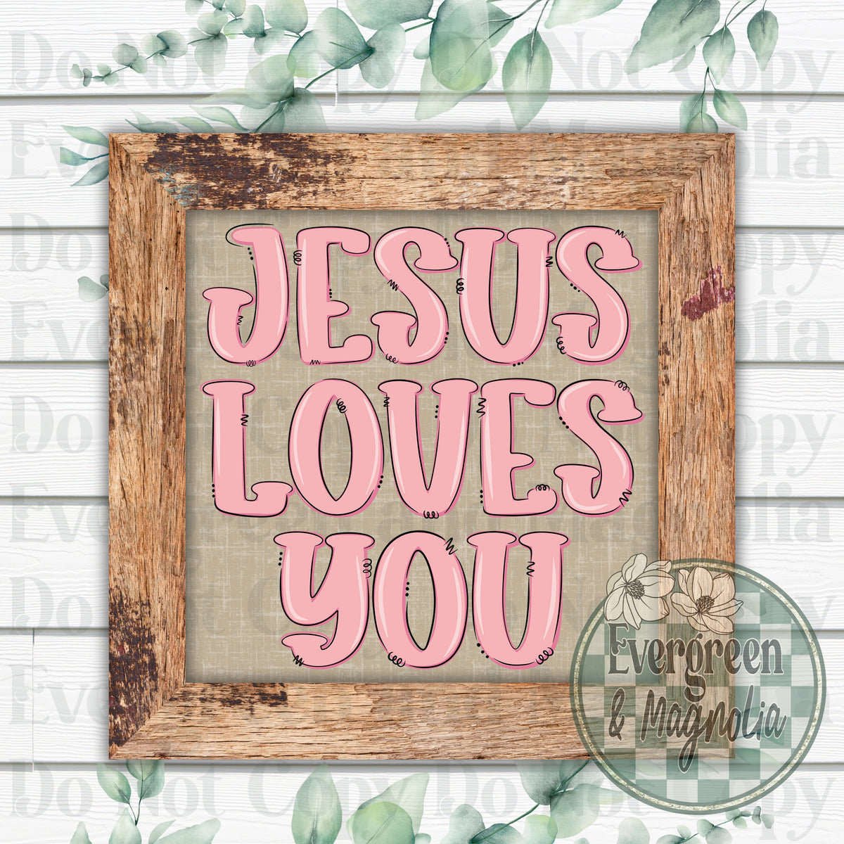 Jesus loves you (pink)