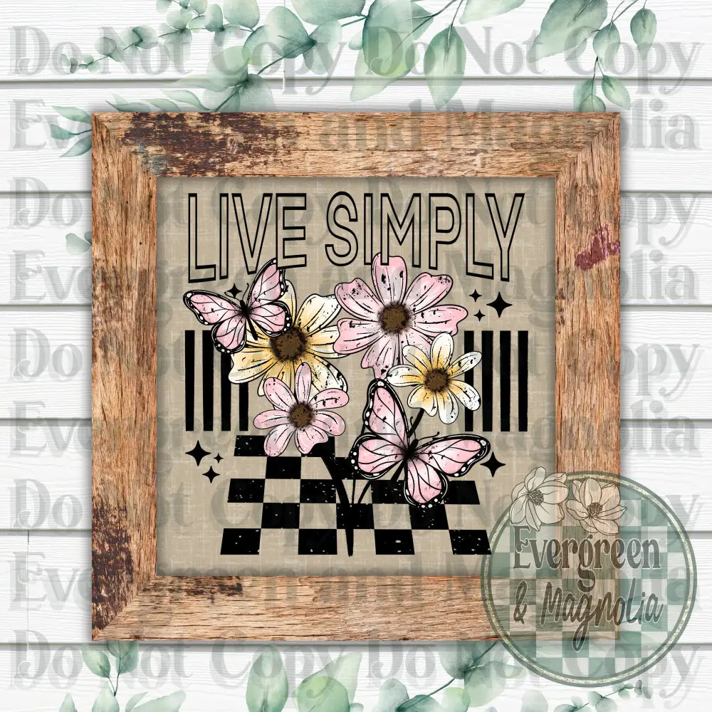 Live Simply (Black)
