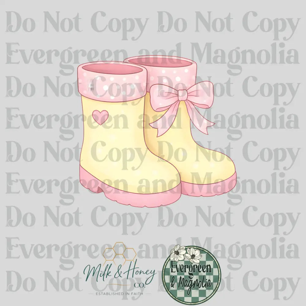 Spring Coquette Rain Boots 3D Collection