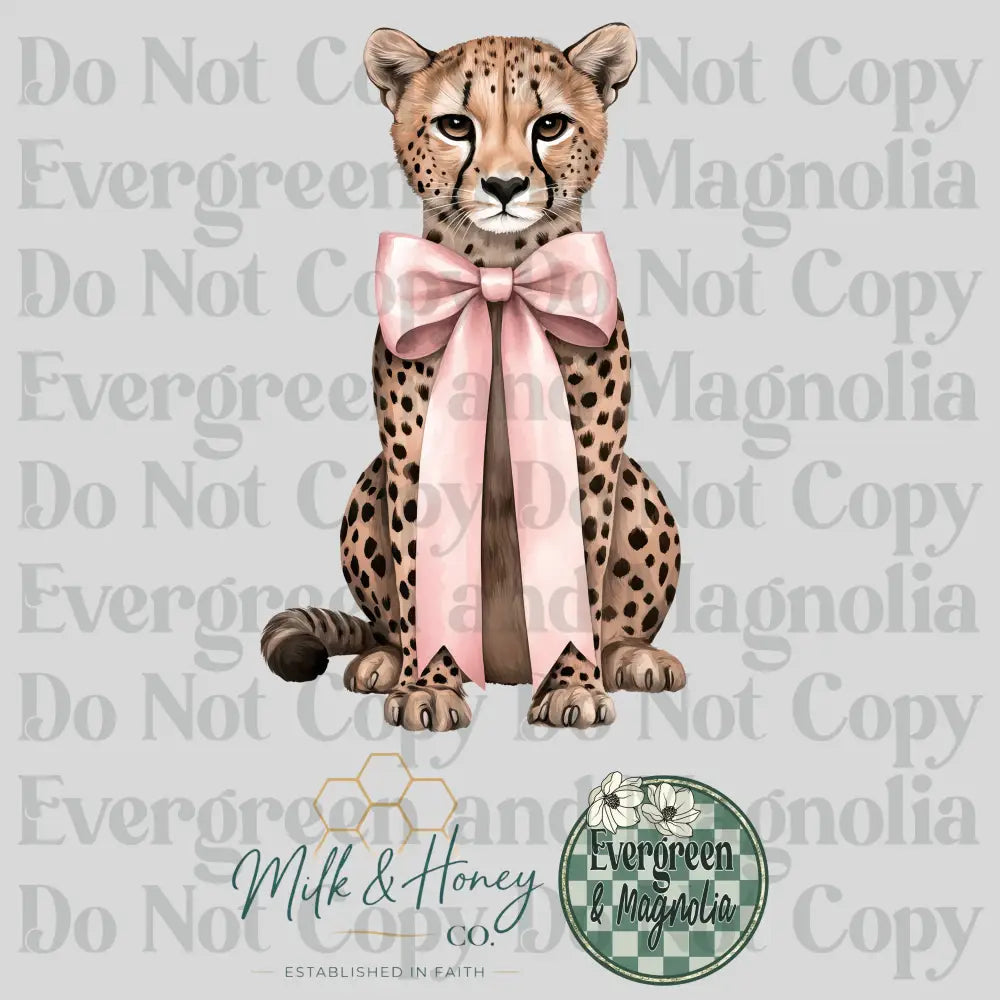 Pink Bow Leopard 3D Collection