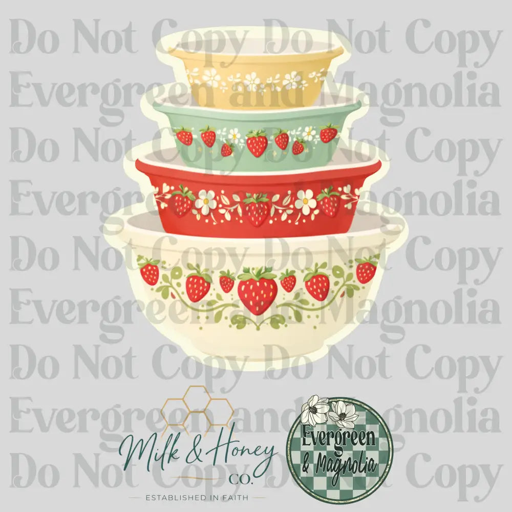 Strawberry Jam Pyrex 3D Collection