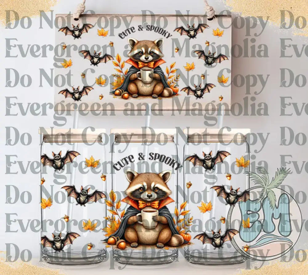 Cute and spooky raccoon cape