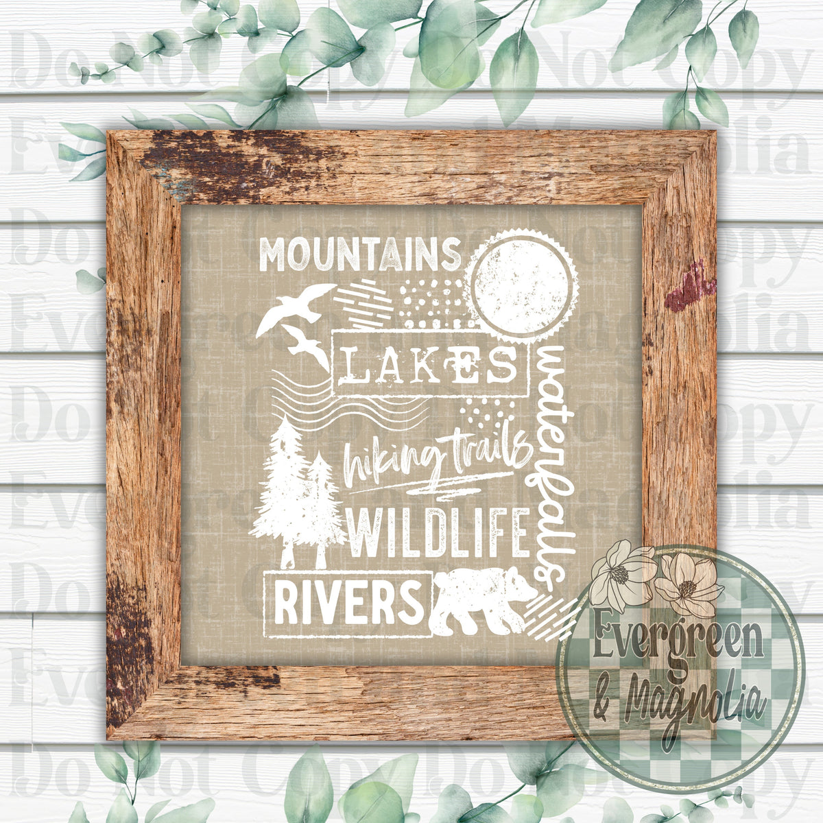 Outdoor collage (white)