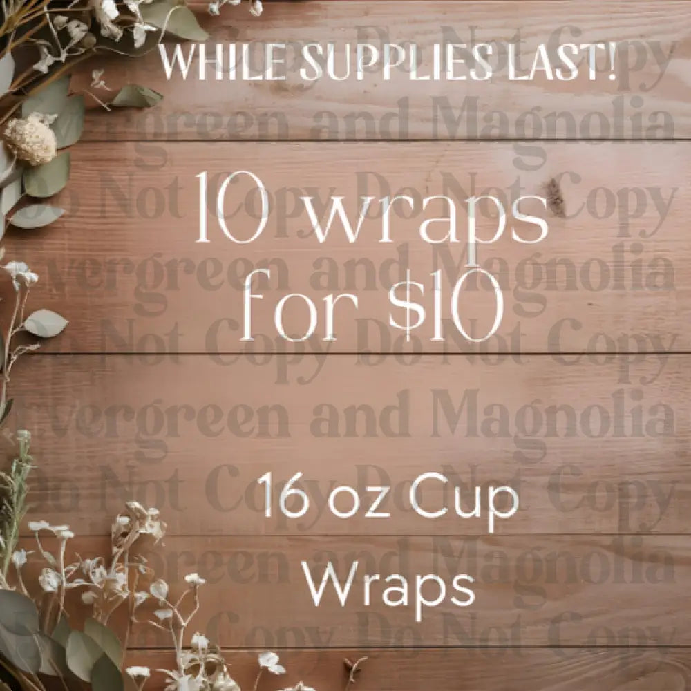 10 for $10 or 10 for 12.50 While supplies last