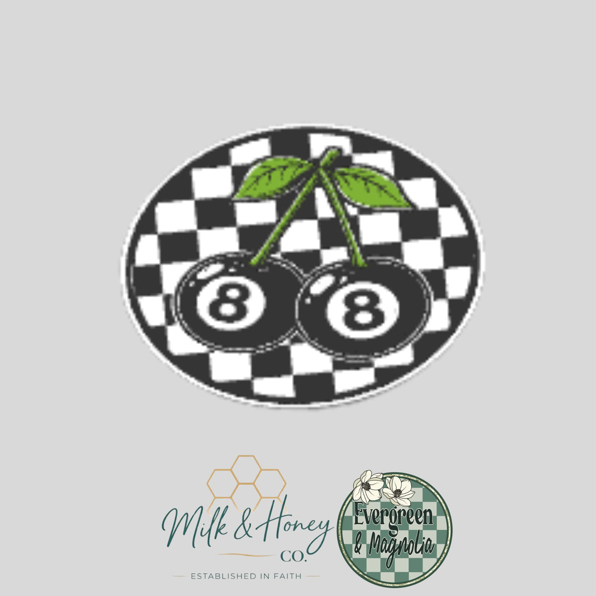 Checkered Cherry 8 Ball