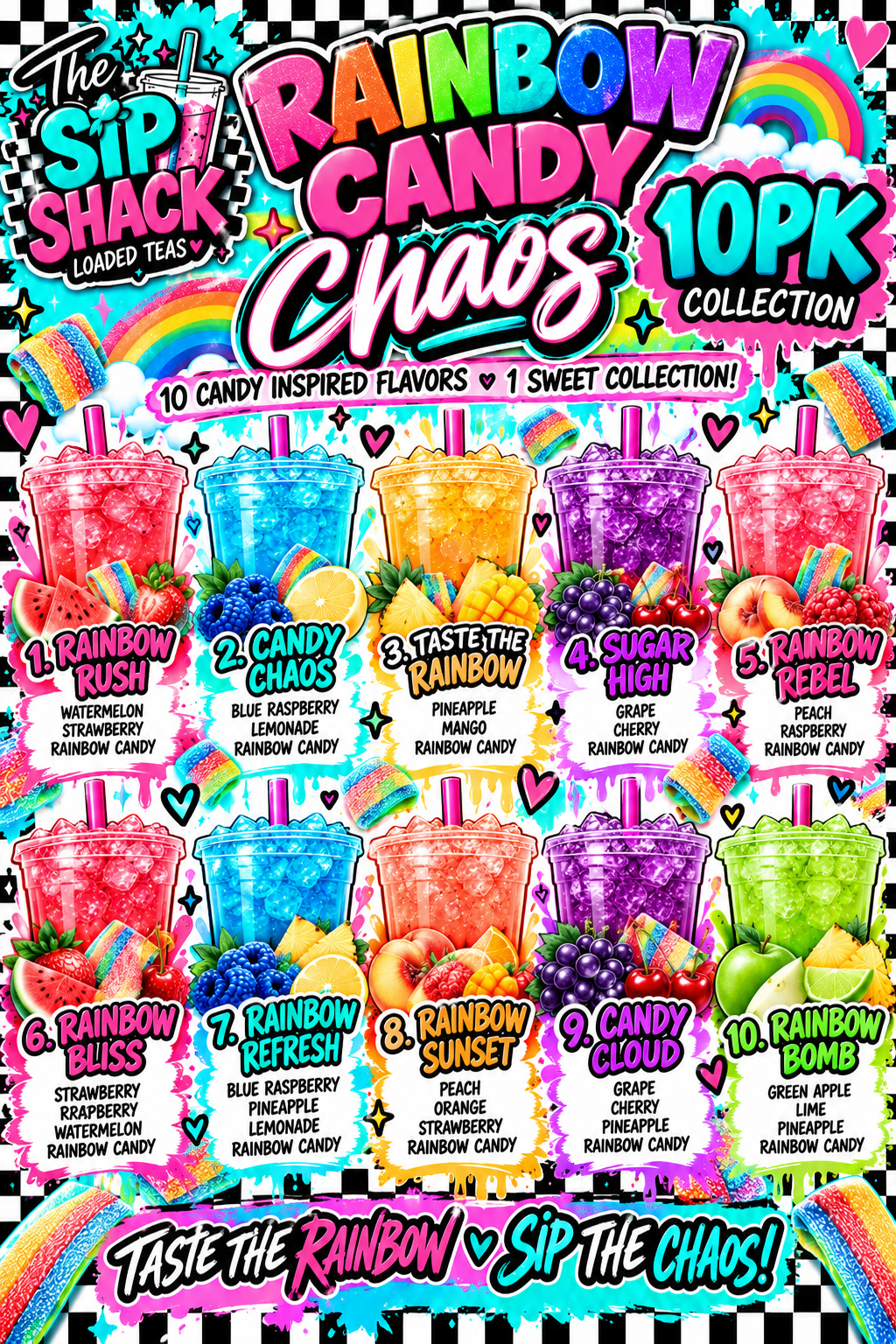 Rainbow Candy 10PK Loaded Tea Collection