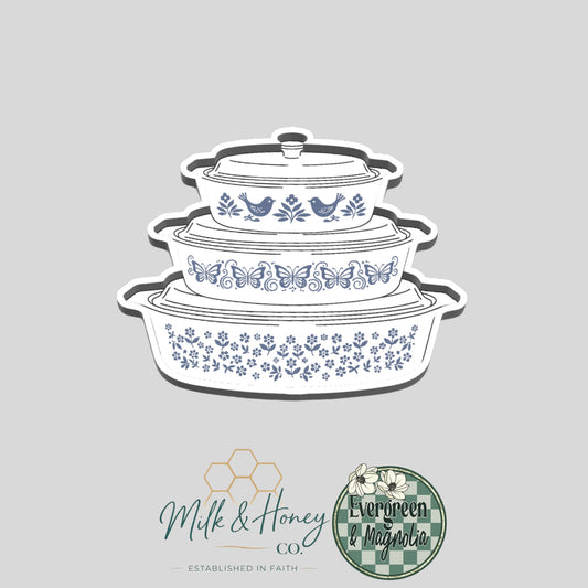3 Tier Pyrex Dishes