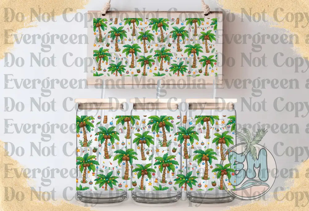 Christmas palm trees