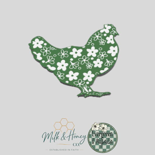 Green Floral Chicken