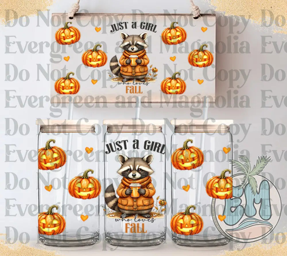 Fall raccoon cozy