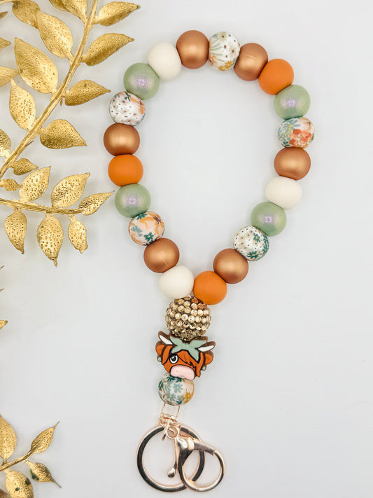 Teardrop Wristlet - Merida Cow