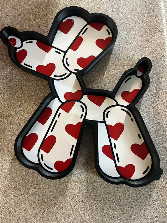 Balloon Dog Heart Tray