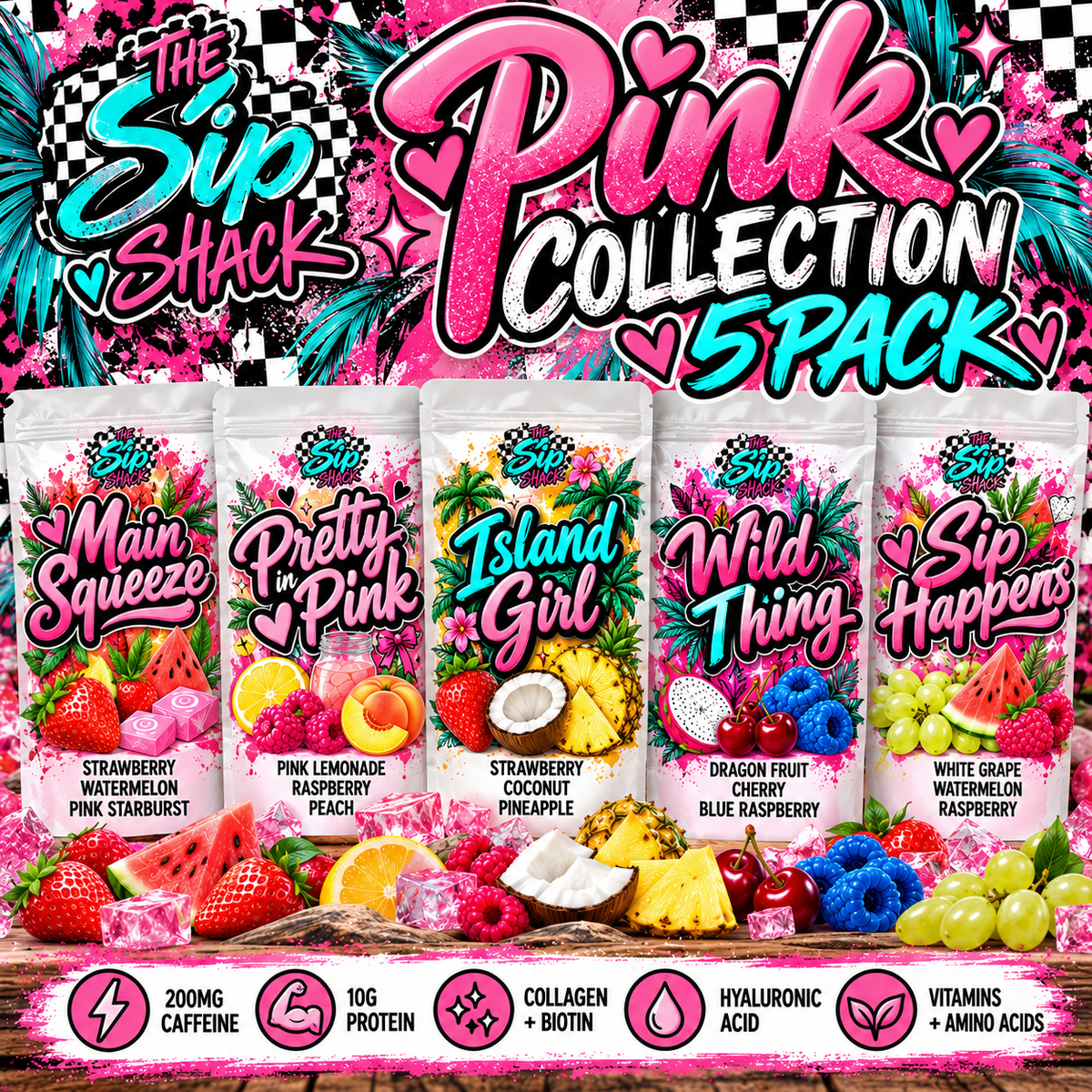 Pink Collection 5PK Loaded Teas