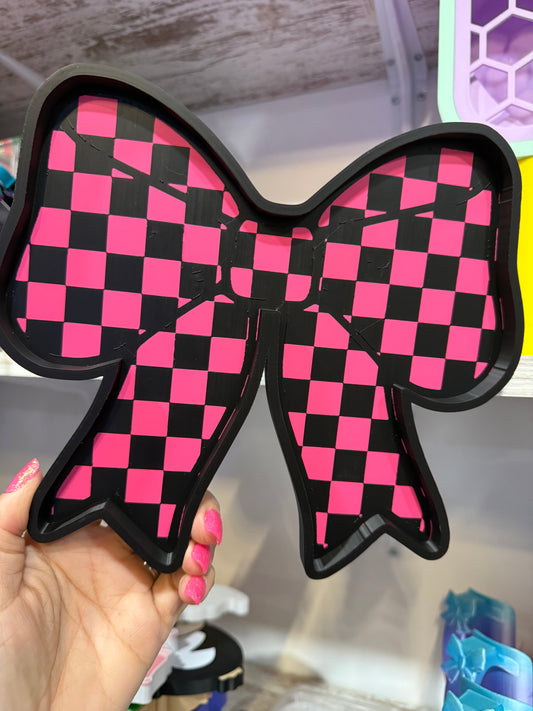 Checkered Bow Tray