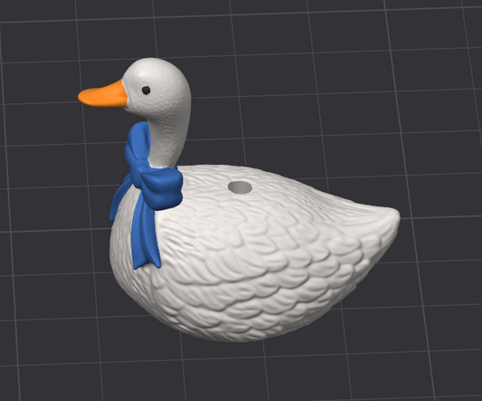 Vintage Goose w/Bow Focal