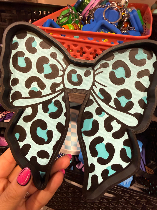 Cow Print Bow Tray