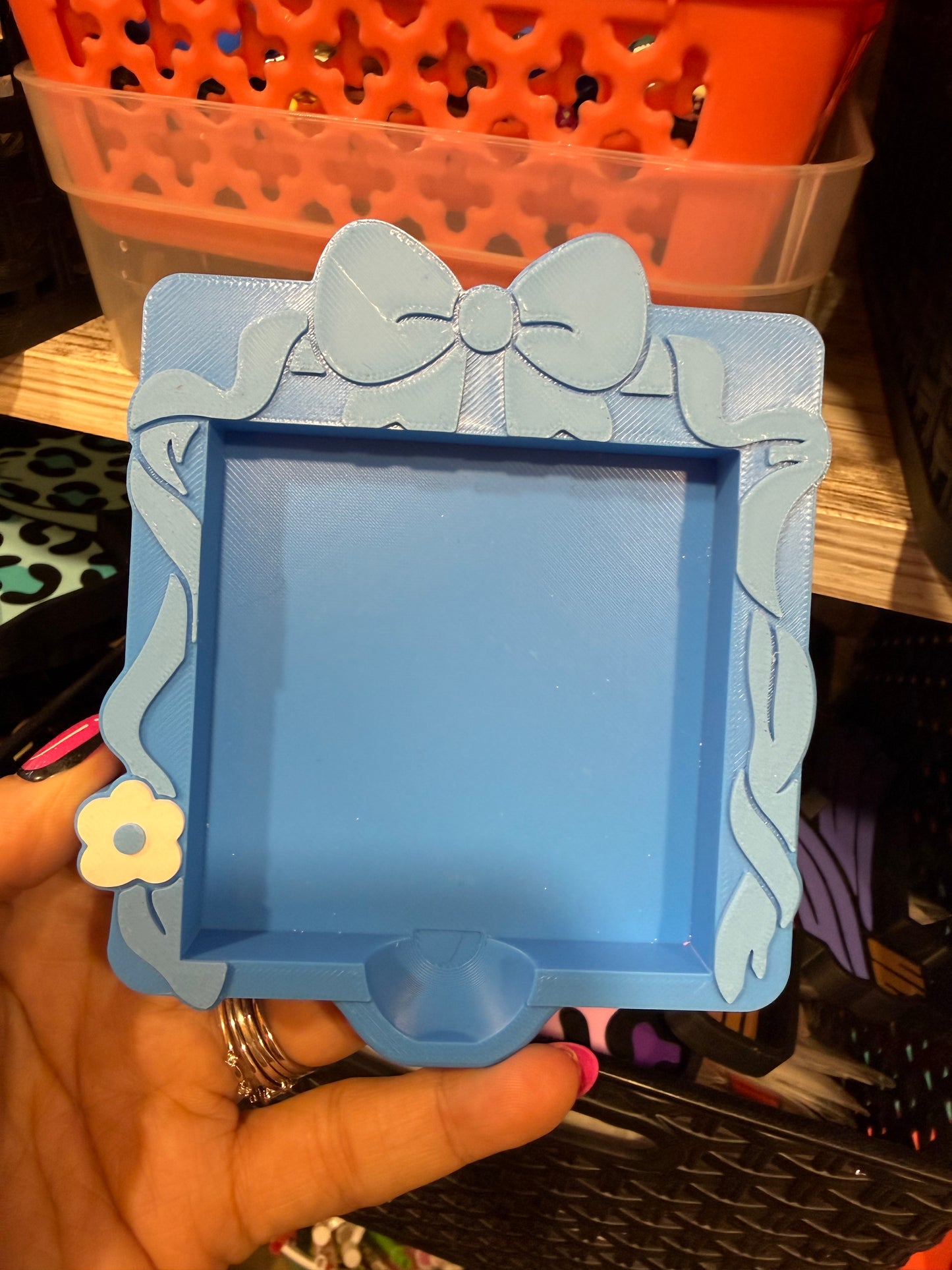 Blue Bow Post It