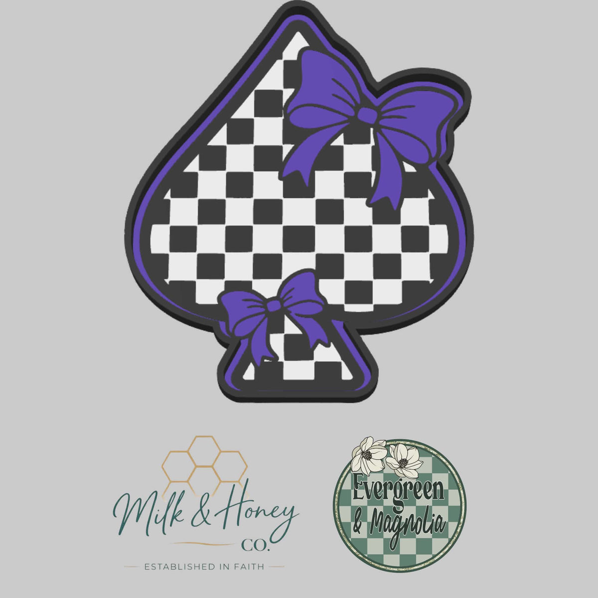Checkered Spade Tray