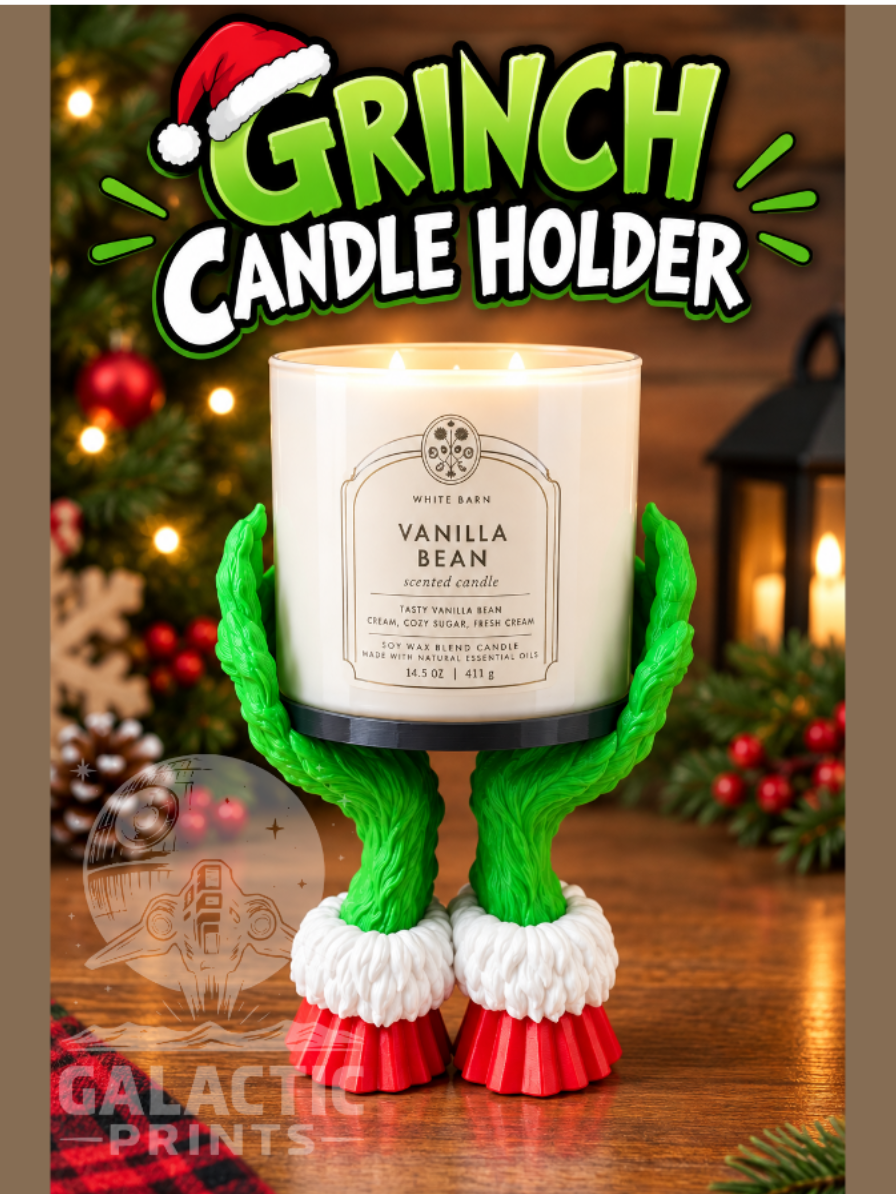 3D Grinch Candle Holder