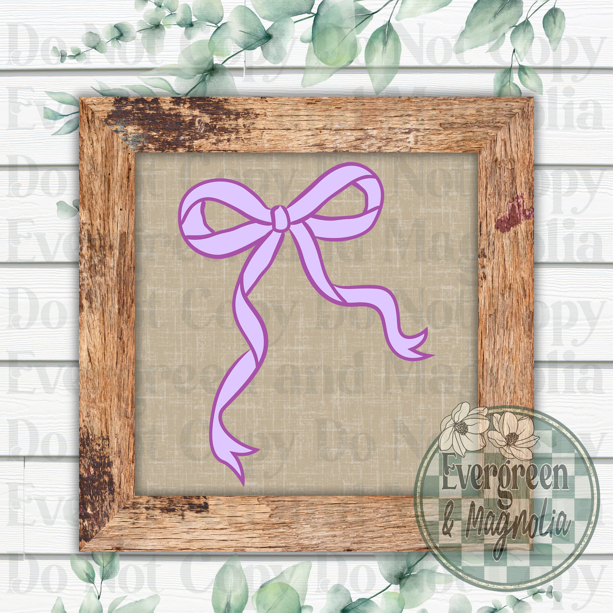 Purple bow
