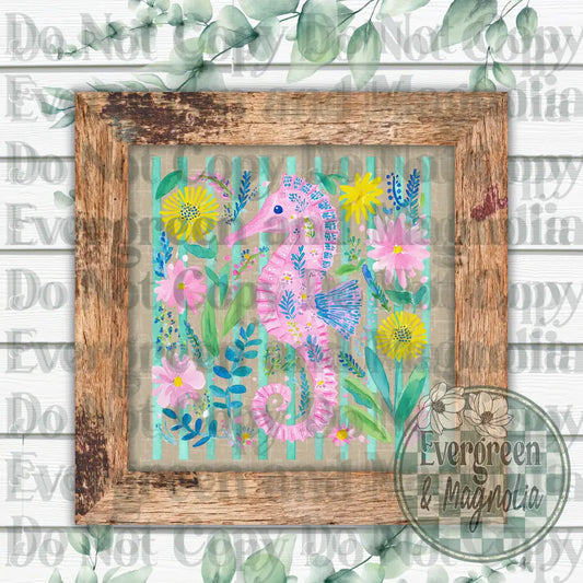 Floral seahorse